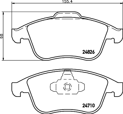 HELLA-PAGID Első fékbetét 8DB355015-041