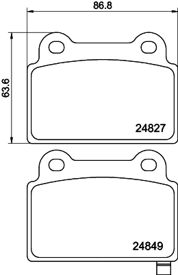 HELLA-PAGID Hátsó fékbetét 8DB355014-701