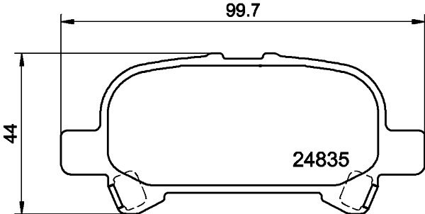 HELLA-PAGID Hátsó fékbetét 8DB355014-751