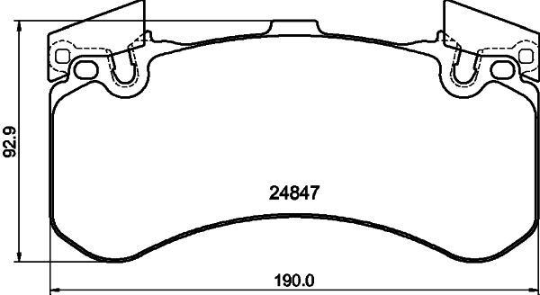 HELLA-PAGID Első fékbetét 8DB355015-991