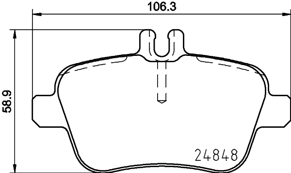 HELLA-PAGID Hátsó fékbetét 8DB355019-641