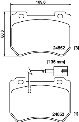 HELLA-PAGID Első fékbetét 8DB355014-651