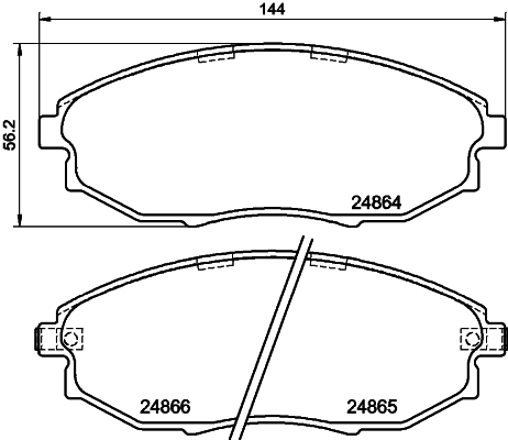 HELLA-PAGID Első fékbetét 8DB355014-931