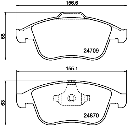 HELLA-PAGID Első fékbetét 8DB355014-801