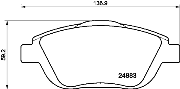 HELLA-PAGID Első fékbetét 8DB355014-551