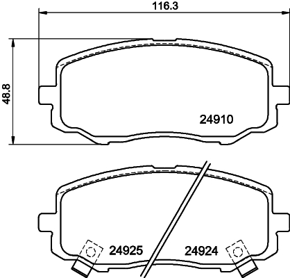 HELLA-PAGID Első fékbetét 8DB355014-901