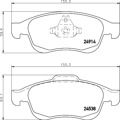 HELLA-PAGID Első fékbetét 8DB355014-791