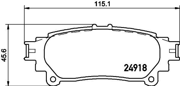 HELLA-PAGID Hátsó fékbetét 8DB355015-371