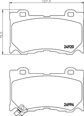 HELLA-PAGID Első fékbetét 8DB355014-841