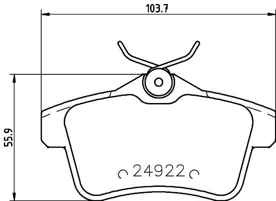 HELLA-PAGID Hátsó fékbetét 8DB355014-531