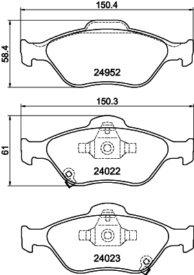 HELLA-PAGID Fékbetét, mind 8DB355025-321_HELP