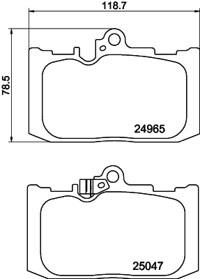 HELLA-PAGID Első fékbetét 8DB355019-851