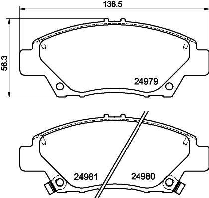 HELLA-PAGID Első fékbetét 8DB355015-001