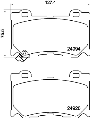 HELLA-PAGID Első fékbetét 8DB355015-411