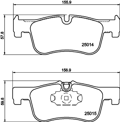 HELLA-PAGID Első fékbetét 8DB355020-201