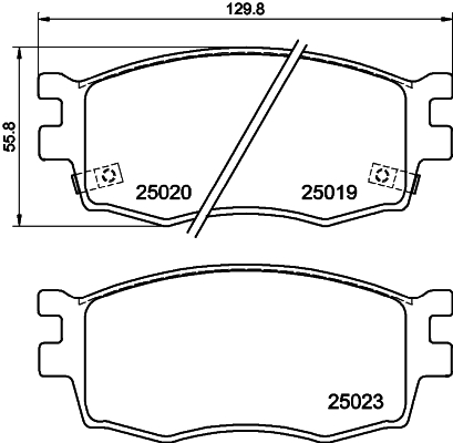 HELLA-PAGID Első fékbetét 8DB355014-921