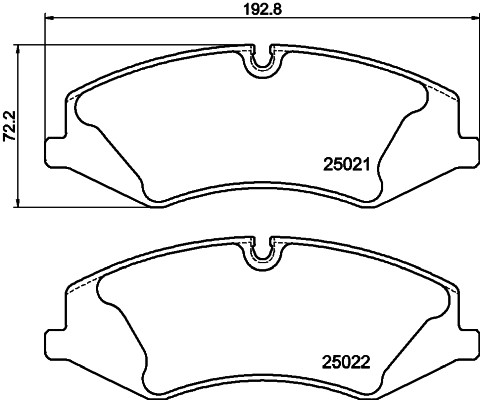 HELLA-PAGID Első fékbetét 8DB355015-081