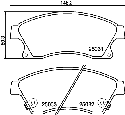 HELLA-PAGID Első fékbetét 8DB355015-231