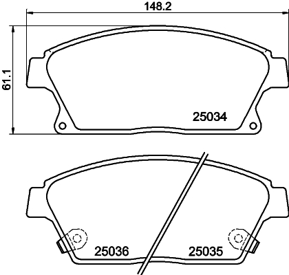 HELLA-PAGID Első fékbetét 8DB355015-241