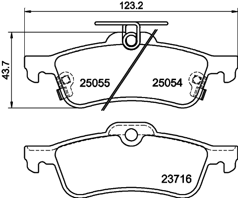 HELLA-PAGID Fékbetét, mind 8DB355020-501_HELP