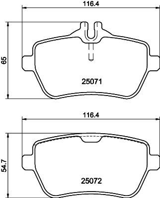 HELLA-PAGID Fékbetét, mind 8DB355020-471_HELP