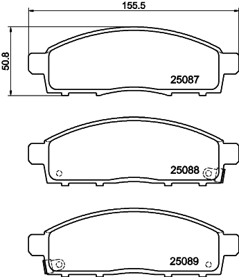 HELLA-PAGID Első fékbetét 8DB355015-321