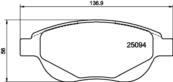 HELLA-PAGID Első fékbetét 8DB355015-381