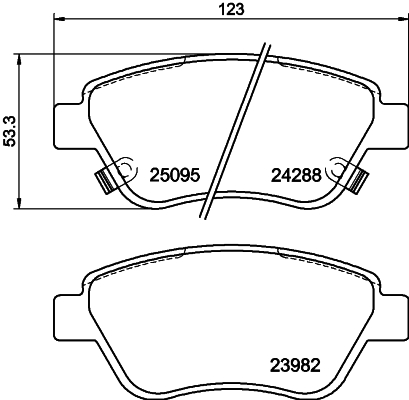 HELLA-PAGID Fékbetét, mind 8DB355021-131_HELP