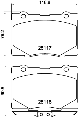 HELLA-PAGID Első fékbetét 8DB355019-571