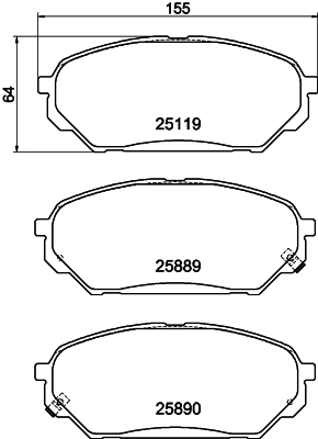 HELLA-PAGID Fékbetét, mind 8DB355021-231_HELP