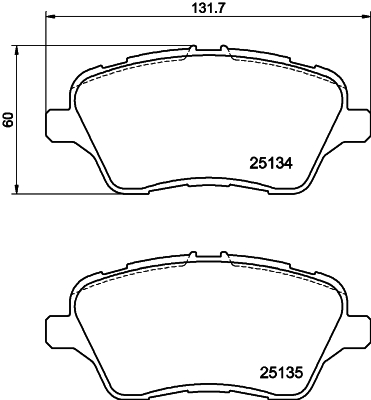 HELLA-PAGID Első fékbetét 8DB355020-621