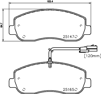 HELLA-PAGID Első fékbetét 8DB355015-291