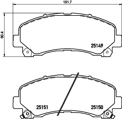 HELLA-PAGID Első fékbetét 8DB355020-171