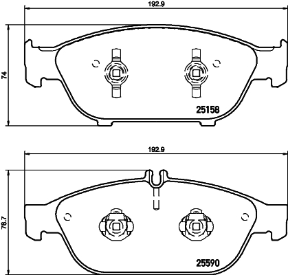 HELLA-PAGID Első fékbetét 8DB355020-681