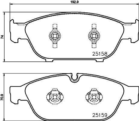 HELLA-PAGID Első fékbetét 8DB355016-031