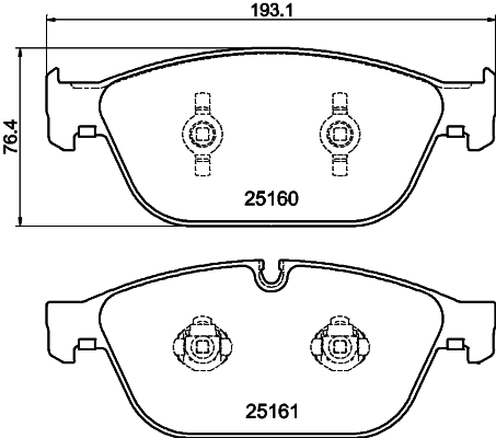 HELLA-PAGID Első fékbetét 8DB355016-021