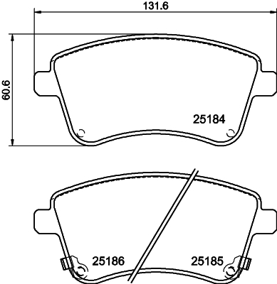 HELLA-PAGID Első fékbetét 8DB355015-331