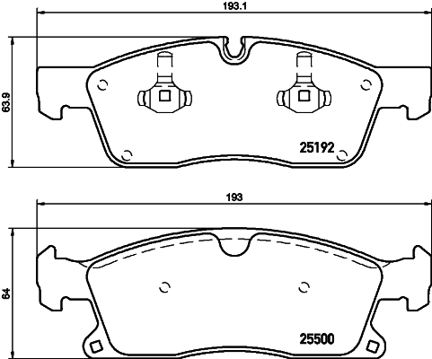 HELLA-PAGID Első fékbetét 8DB355019-701