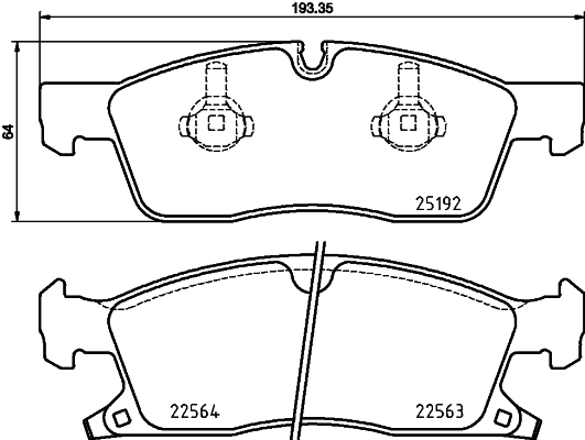 HELLA-PAGID Fékbetét, mind 8DB355025-541_HELP