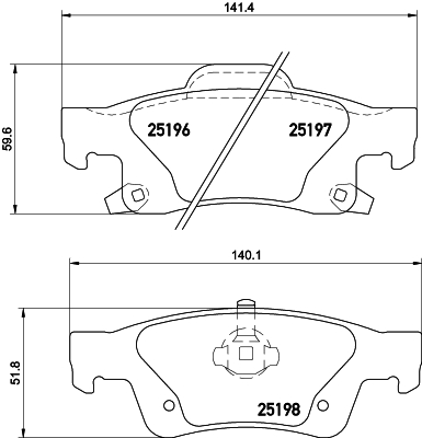 HELLA-PAGID Fékbetét, mind 8DB355020-351_HELP