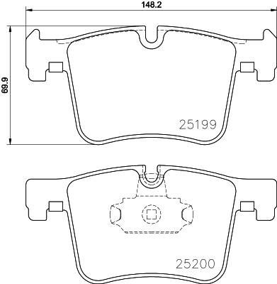 HELLA-PAGID Első fékbetét 8DB355015-781