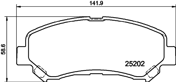 HELLA-PAGID Első fékbetét 8DB355015-911