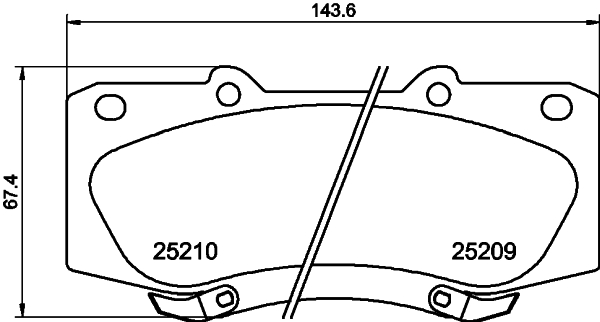 HELLA-PAGID Első fékbetét 8DB355015-821