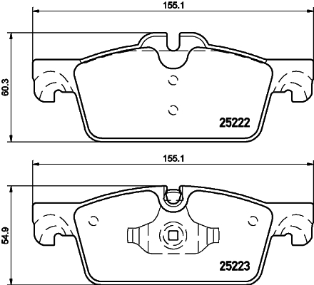 HELLA-PAGID Első fékbetét 8DB355015-711