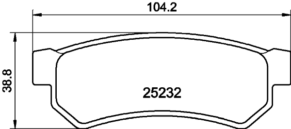 HELLA-PAGID Hátsó fékbetét 8DB355019-591