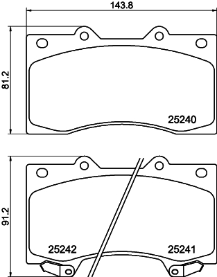 HELLA-PAGID Első fékbetét 8DB355019-531