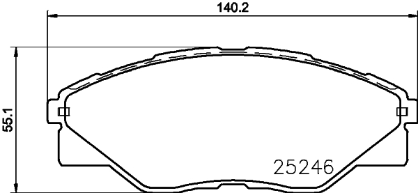 HELLA-PAGID Első fékbetét 8DB355019-811