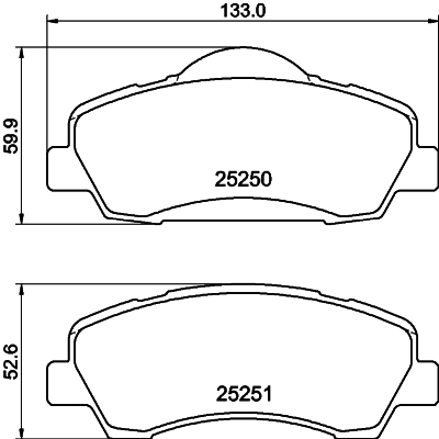 HELLA-PAGID Fékbetét, mind 8DB355040-561_HELP