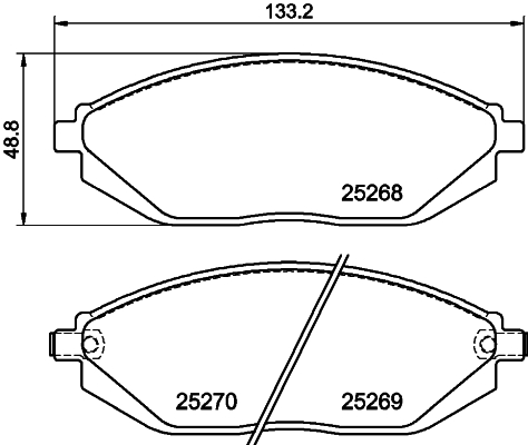 HELLA-PAGID Első fékbetét 8DB355015-771