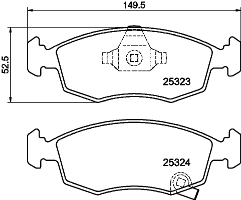 HELLA-PAGID Első fékbetét 8DB355016-231